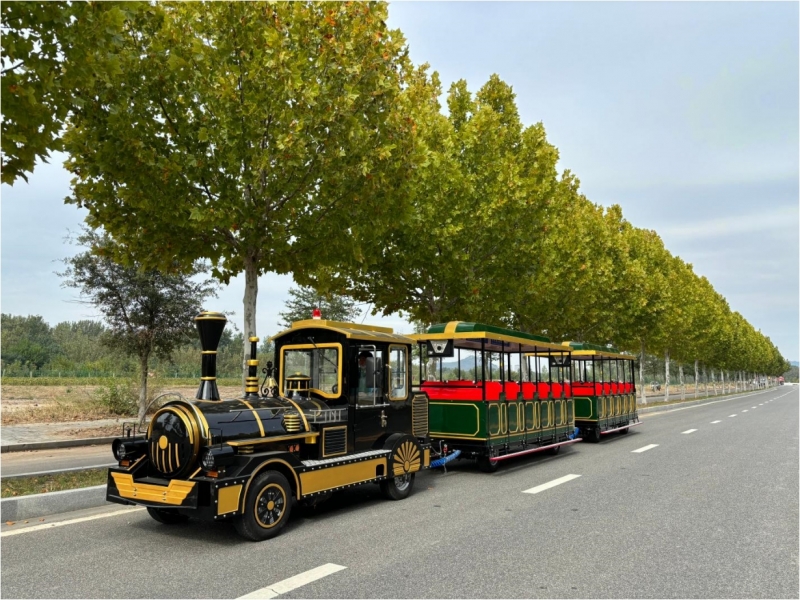 江蘇42座無軌小火車（定制黑綠拼色）